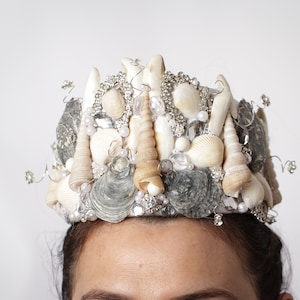 Pastel Mermaid Crown, shell crown, Mermaid Kostuum Accessoire, Seashell Hoofdband, Mermaid Headpiece, Mermaid Party, Bridal Tiara, Festival.