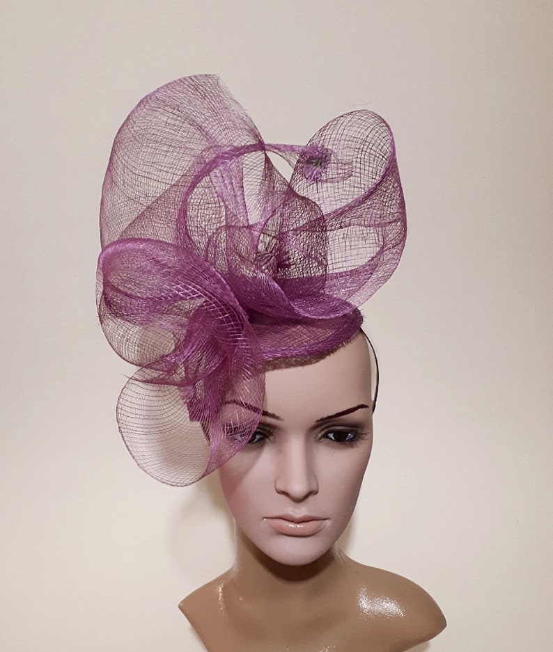 Purple Fascinator Purple Derby Fascinator Kentucky Derby Etsy
