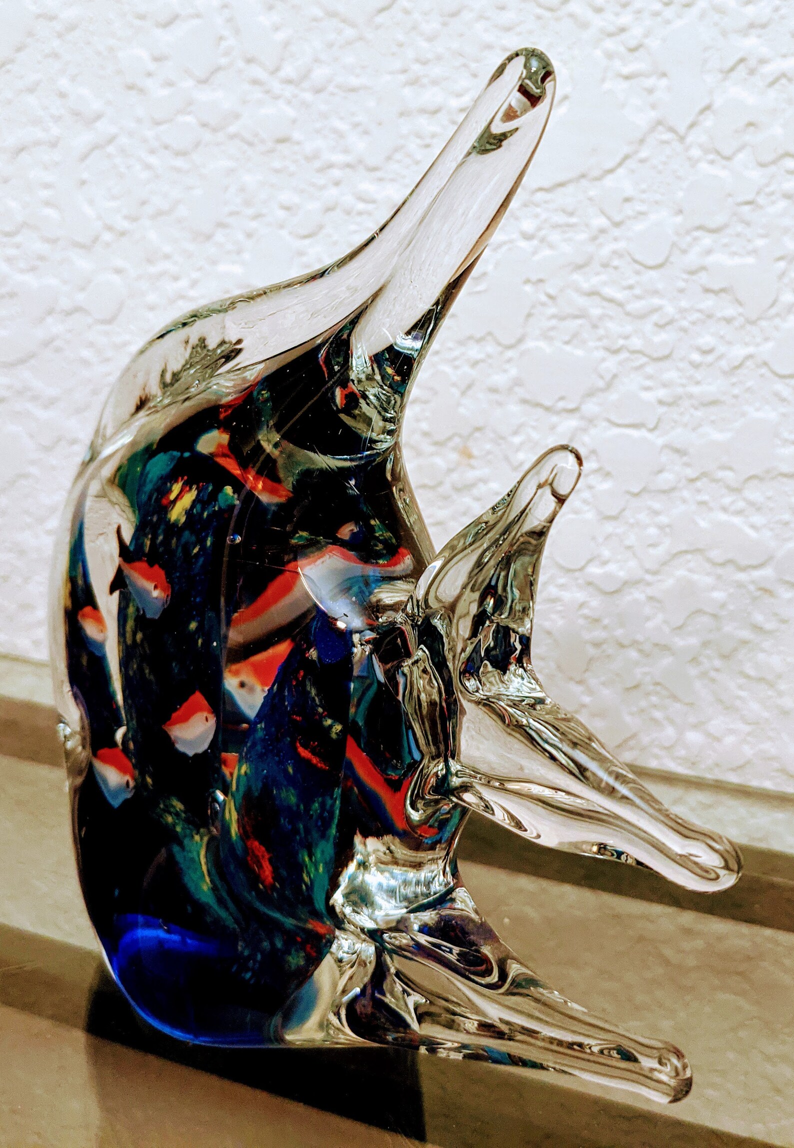 Murano Art Glass Fish Shaped Aquarium Paperweight8 Fish Etsy