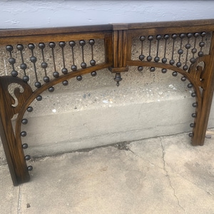Victorian Arch Stick and Ball Arch for Interior home Decor Art Nouveau style for living and family room. Fretwork arch spandrel