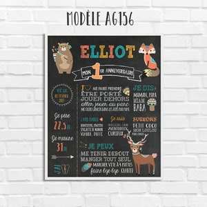 Personalised 1st Anniversary Chalkboard Poster, DIGITAL FICHIER