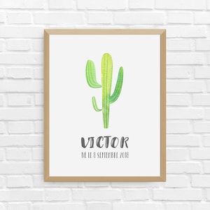 Printable custom poster, birth, FILE