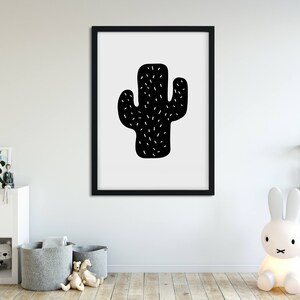 Decorative digital poster, children's room, illustration, monochrome, Scandinavian, nursery
