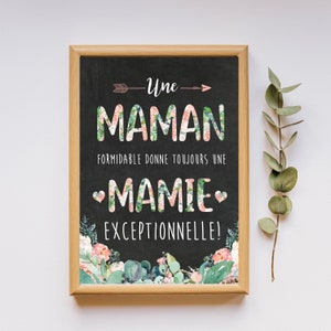 Digital poster, Mother's Day, mom and grandma