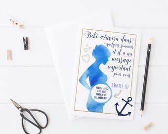 Carte à gratter numérique, annonce parrain marraine