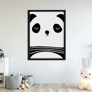 Decorative digital poster, children's room, illustration, monochrome, Scandinavian, nursery