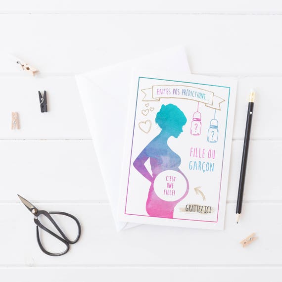 Carte A Gratter Numerique Annonce Sexe Bebe Etsy
