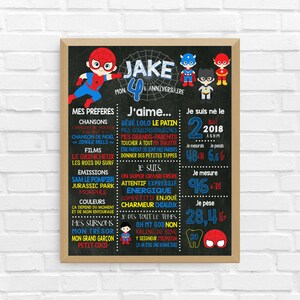 Cartel de CUMPLEAÑOS de superhéroe | Primer cumpleaños, aniversario, personalizado, fiesta de bebé de 1 año, cartel de fondo negro / *ARCHIVO DIGITAL