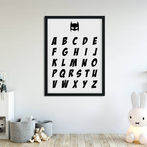 Decorative digital poster, children's room, illustration, monochrome, Scandinavian, nursery
