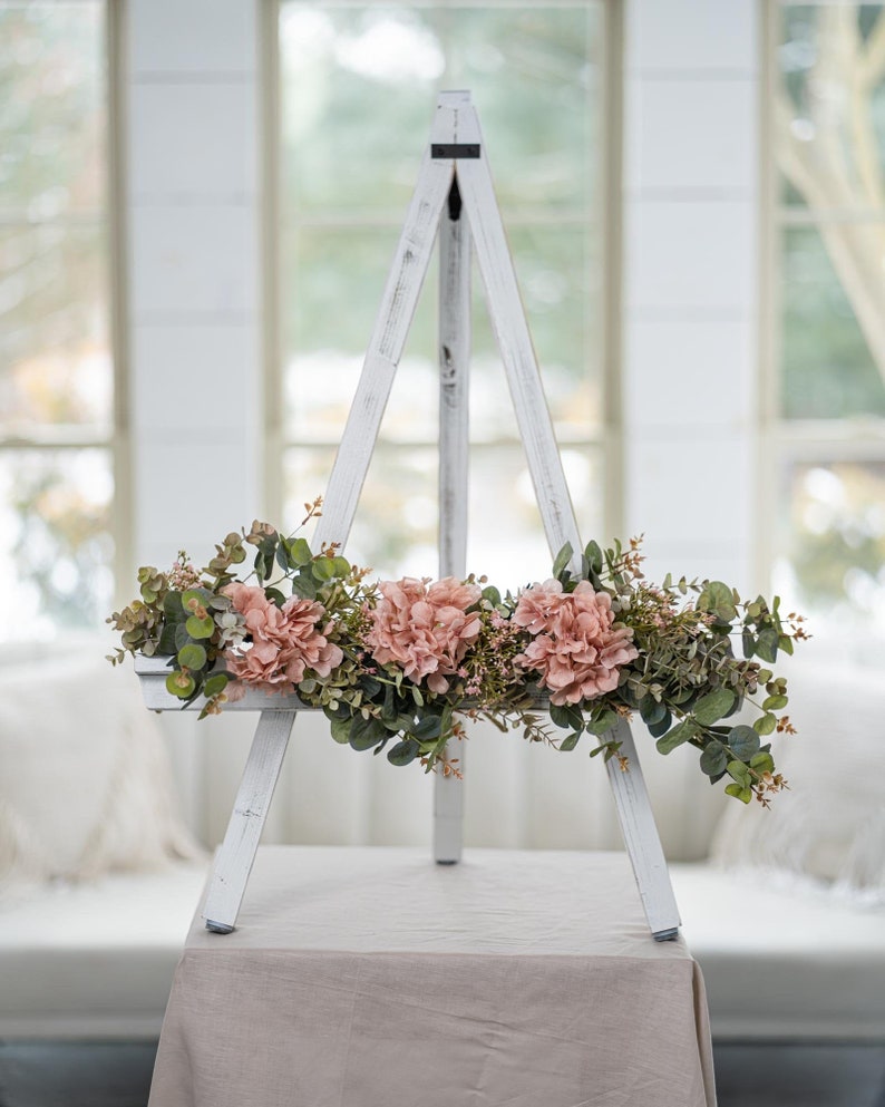 Large Table Top Easel Rustic Display Wedding Easel White Wash Etsy