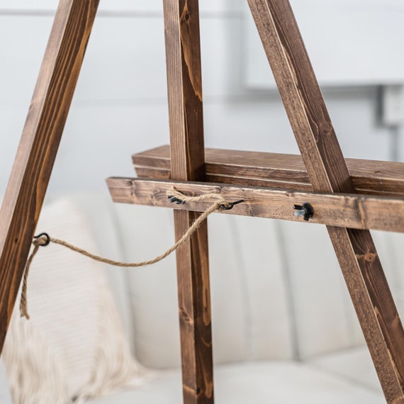 Adjustable Shelf Wedding Art Stand, Wooden Floor Easel For Wedding