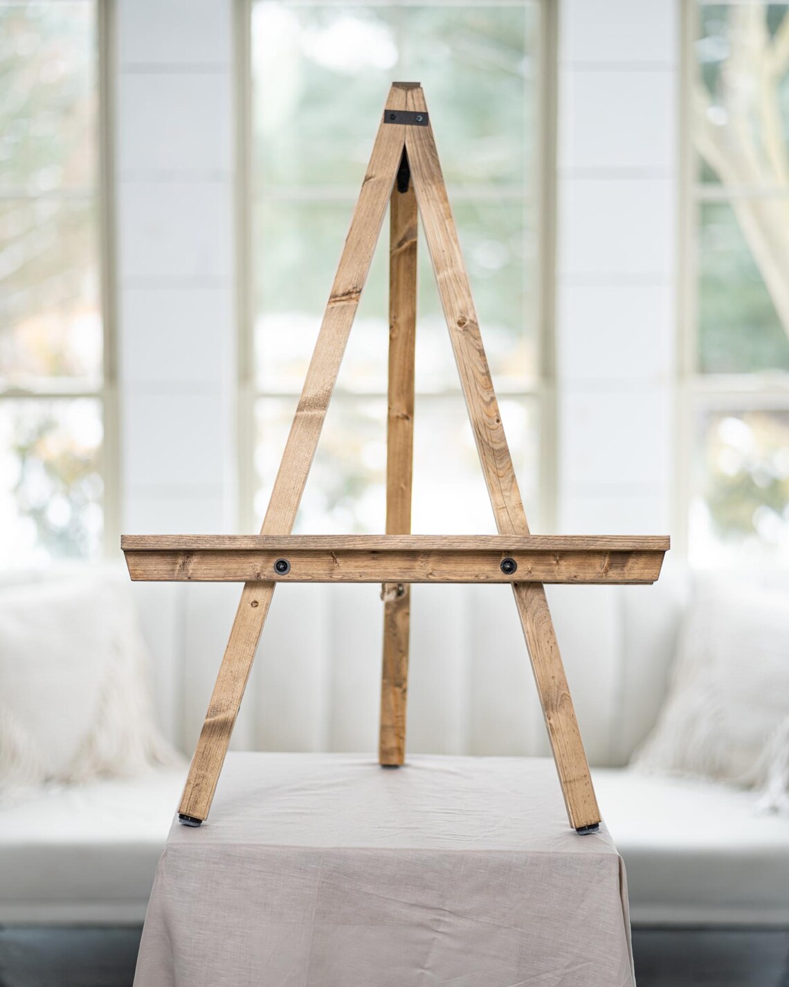 Large Table Top Easel Rustic Display Wedding Easel White Wash Etsy