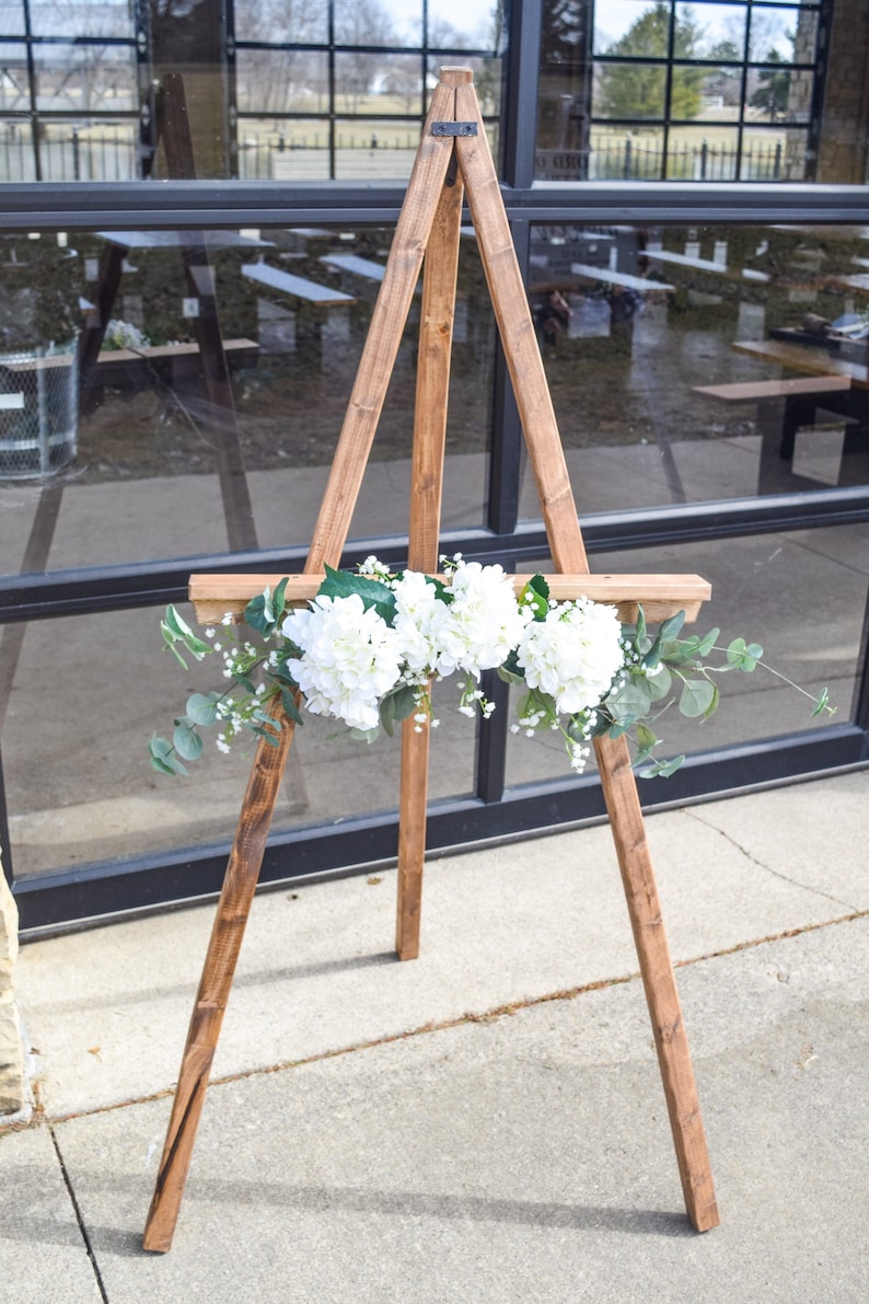 Wedding Floor Easel with Adjustable Shelf Wooden Art Stand for Etsy