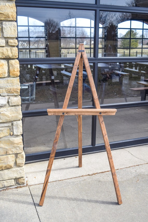 Wedding Floor Easel Wooden Display Easel Wood Rustic Wedding Etsy