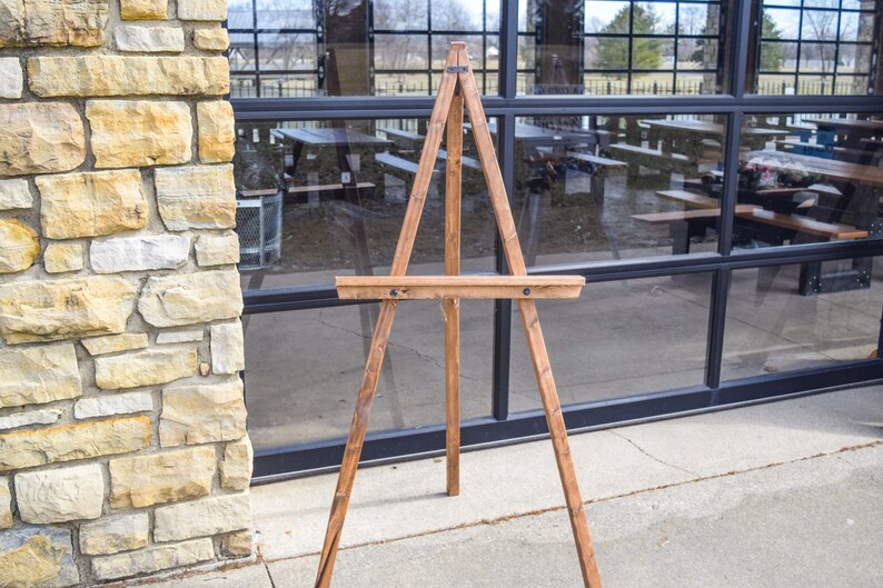 Wooden Floor Easel with Adjustable Shelf Wedding Art Stand for Etsy
