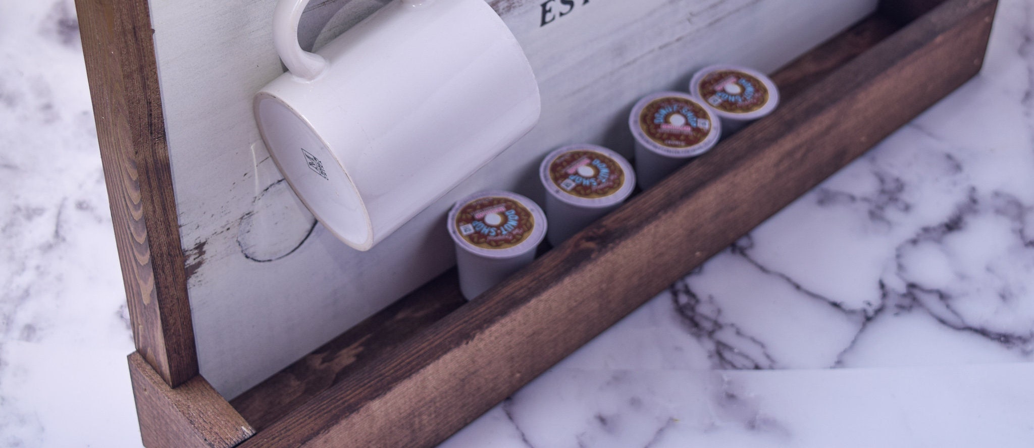 Rise and Grind Kcup Coffee Mug Holder Rustic Wood K Cup Coffee Etsy