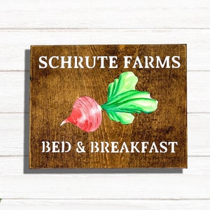 Schrute Farms Sign The Office Tv Show Gifts Dwight Schrute Michael Scott Engagement Gifts Funny Gifts Dunder Mifflin The Office Gift