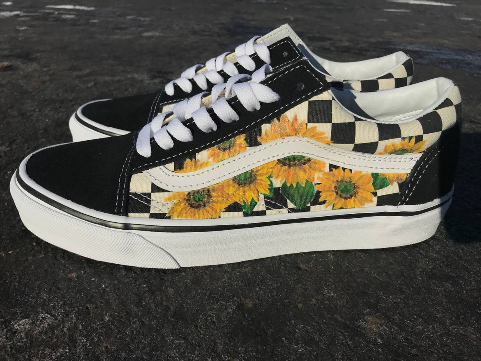 flower print vans shoes