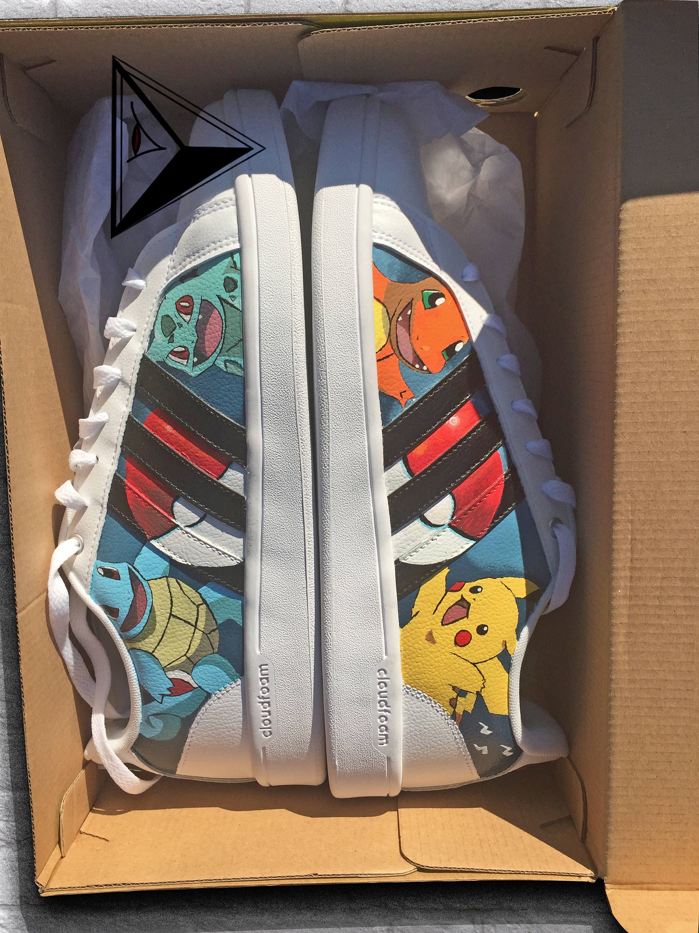 lettelse Udløbet Pasture Starter Pokemon Custom Adidas Neo Cloudfoam Shoes Pikachu - Etsy