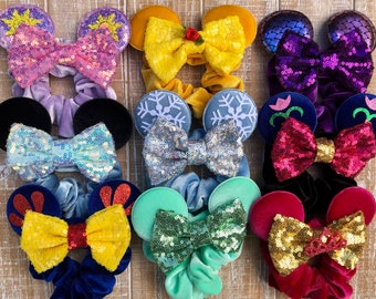 Princess Mouse Ear Scrunchies / Build Your Own Bundle Minnie Ear Scrunchies