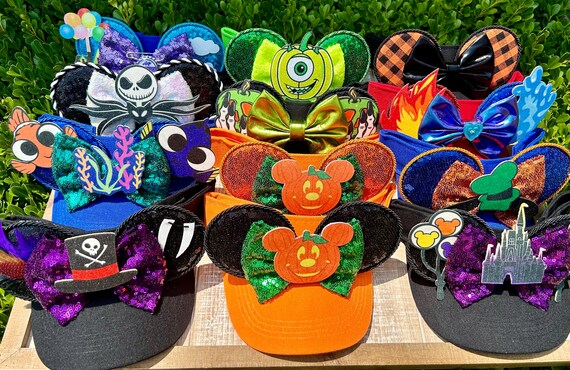 Poison Apple Minnie Mouse Ear Visor Hat Villain Halloween Party Mickey  Ears Snow White Evil Witch