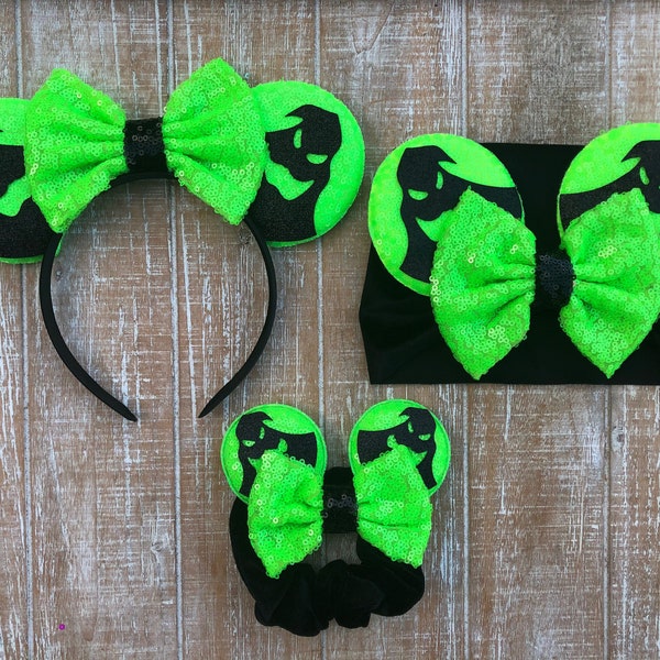 Boogie Man Halloween Party Mouse Ears / Boogie Man Headband and Scrunchie