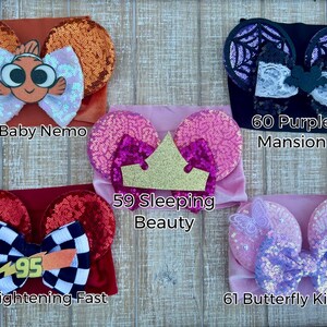 Baby Mouse Ears Headband, Infant Bow, Babies First Trip Minnie Ear image 7