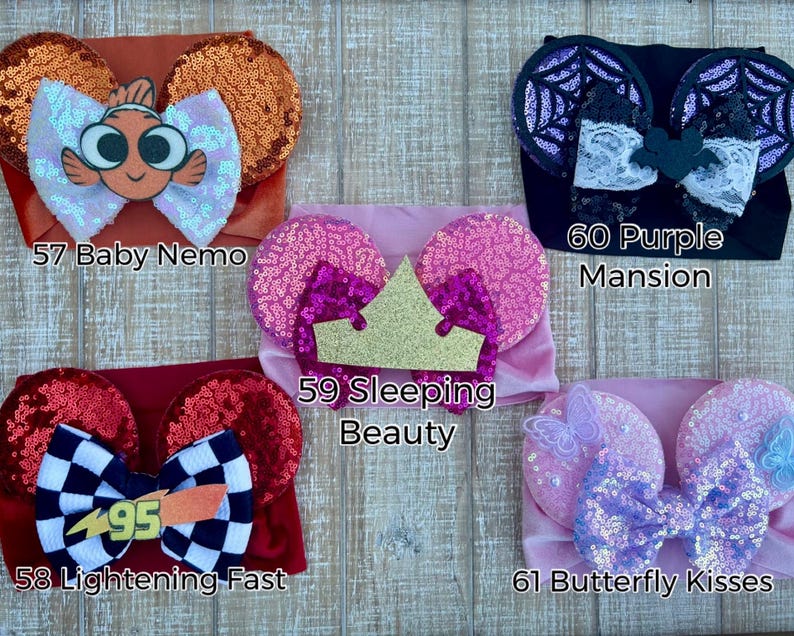 Baby Mouse Ears Headband, Infant Bow, Babies First Trip Minnie Ear image 7