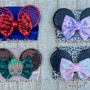 Baby Mouse Ears Headband, Infant Bow, Babies First Trip Minnie Ear image 6