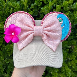 Moana Minnie Ear Visor / Baby Moana Minnie Mouse Ears / Moana Mouse Ear Visor Hat