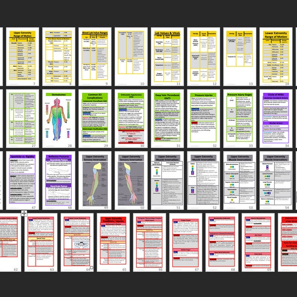 Range of Motion Chart for Rehabilitation Occupational Therapy and OT