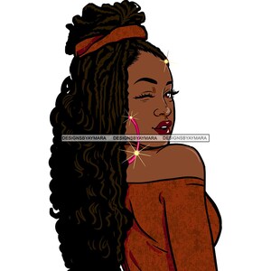 Afro Lady schwarz schöne Frau Bambus Ohrringe wunderschöne Melanin Popping Gesicht charmante SVG PNG JPG Vektor Clipart Cricut schneiden geschnitten Dateien