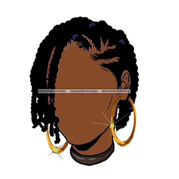 Afro Woman SVG Hair Logo Beauty Salon Braids Hair No Face Nubian Black Girl Magic JPG PNG Vector Clipart Cricut Silhouette Circuit Cutting