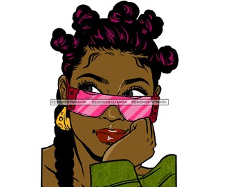 Ghetto Girl Gangster Street Girl Funky Young Woman Face Urban Swag Hip Hop SVG JPG PNG Vector Clipart Cricut Silhouette Circuit Cut Cutting