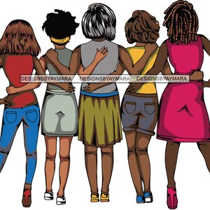 Afro Lola Black History Month Best Friends Black Girl Magic Proud Roots African American Woman SVG JPG PNG Clipart Vector Cricut Cut Cutting
