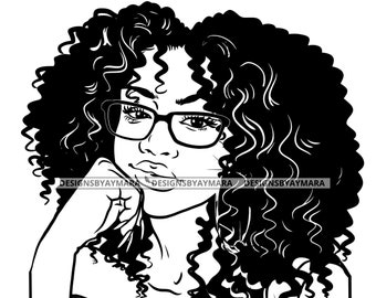 Download Curly Hair Girl Svg Etsy