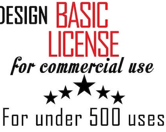 One Design Basic Commercial License for Commercial Use of Patterns, Graphic Design - unlimited prints / usage