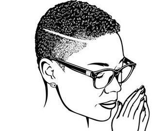 Black Latina Woman Praying God Lord Quotes African Lady 