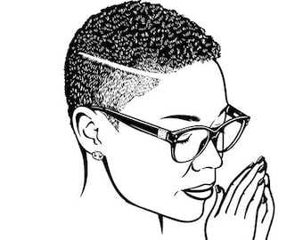 Black Latina Woman Praying God Lord Quotes African Lady 