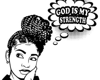 Download Black Latina Woman Praying God Lord Quotes African Lady Nubian | Etsy