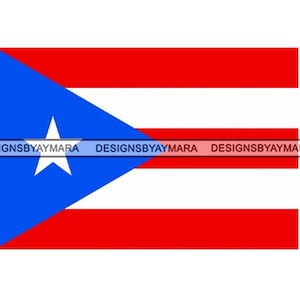 Puerto Rico Flag Patriotic Country National  Symbol National Freedom SVG .EPS .PNG Jpg Vector Clipart Cricut Silhouette Circuit Cut Cutting