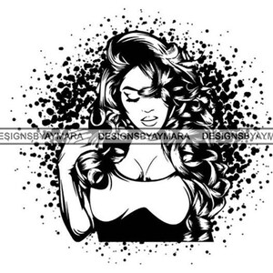 Black Woman Diva Quotes African American Pretty Hairstyle Nubian Queen SVG EPS PNG Vector Clipart Cricut Silhouette Circuit Cut Cutting