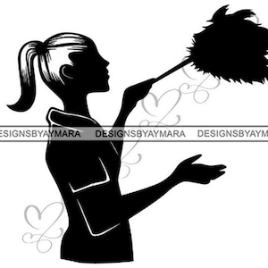 Cleaning  Service Domestic Housekeeping Maid Clean Hygiene Household SVG EPS PNG Jpg Vector Clipart Cricut Silhouette Circuit Cut Cutting