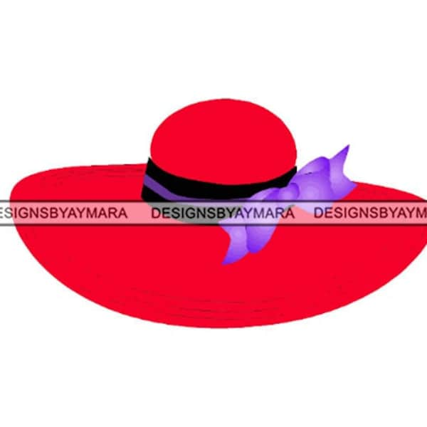 Red Hat Woman Style Classic Culture Country Fashion Sombrero Headwear  .JPG.PNG Clipart Not for Cutting