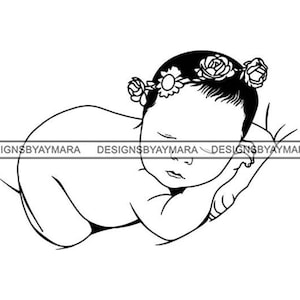 Pasgeboren baby nieuw leven slapen slapen innocence Vreugde Comfortabele Consoling SVG EPS PNG Vector Clipart Cricut Silhouet Circuit Cut Cutting