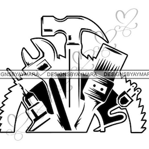 Toolbox  Wrench Screwdriver Repair Fix Handyman Hardware Tool Work .SVG .EPS .PNG Vector Clipart Cricut Silhouette Circuit Cut Cutting
