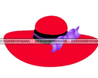 Red Hat Woman Style Classic Culture Country Fashion Sombrero Headwear  .JPG.PNG Clipart Not for Cutting