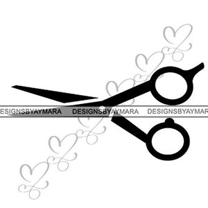 Scissors Hair Style Beauty Salon Comb Accesories Hairdresser Female Hairstyle .SVG JPG PNG Vector Clipart Silhouette Cricut Cut Cutting