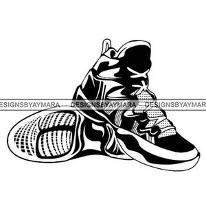 Sneaker Shoes Casual Training Isolated Fashion Sport Style Footwear .SVG .EPS .PNG Jpg Vector ClipartCricut Silhouette Circuit Cut Cutting