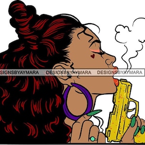 Ghetto Girl Gangster Street Girl Funky Young Woman Face Urban Swag Hip Hop SVG JPG PNG Vector Clipart Cricut Silhouette Circuit Cut Cutting